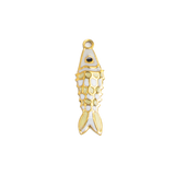 Gold Charm Koi Fish White