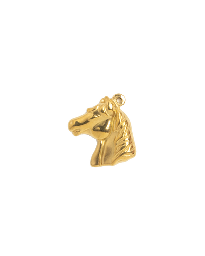 Gold Charm Horse Head