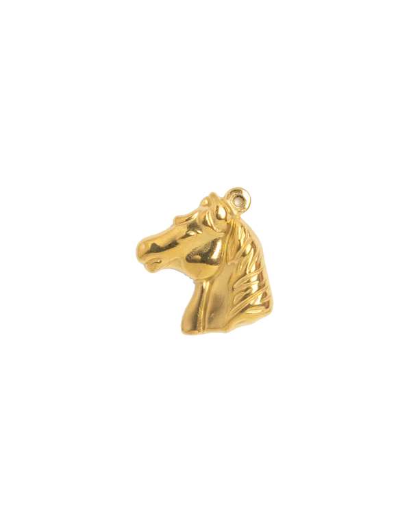 Gold Charm Horse Head