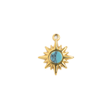 Gold Charm Turquoise Star