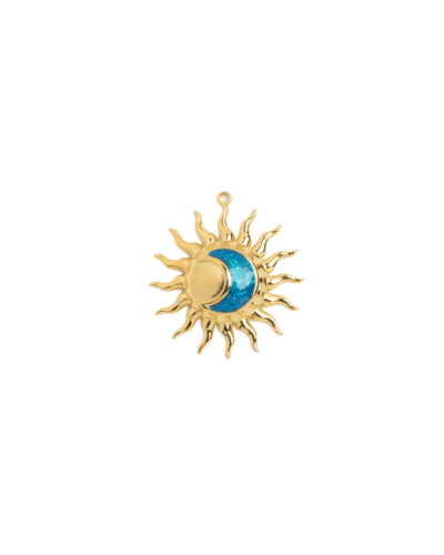 Gold Charm Sun and Moon
