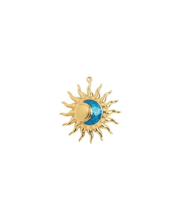 Gold Charm Sun and Moon