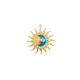 Gold Charm Sun and Moon