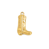 Gold Charm Cowboy Boot