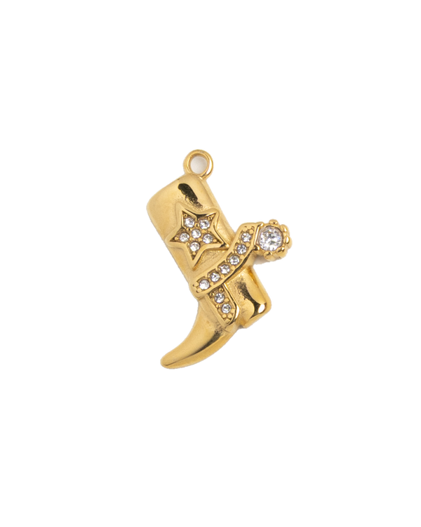 Gold Charm Crystal Star Boot