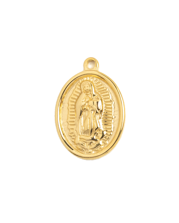 Gold Charm Guadalupe Medal