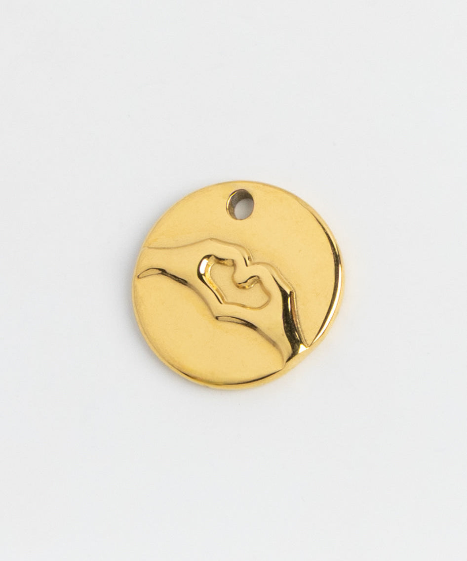 Gold Charm Hand Heart