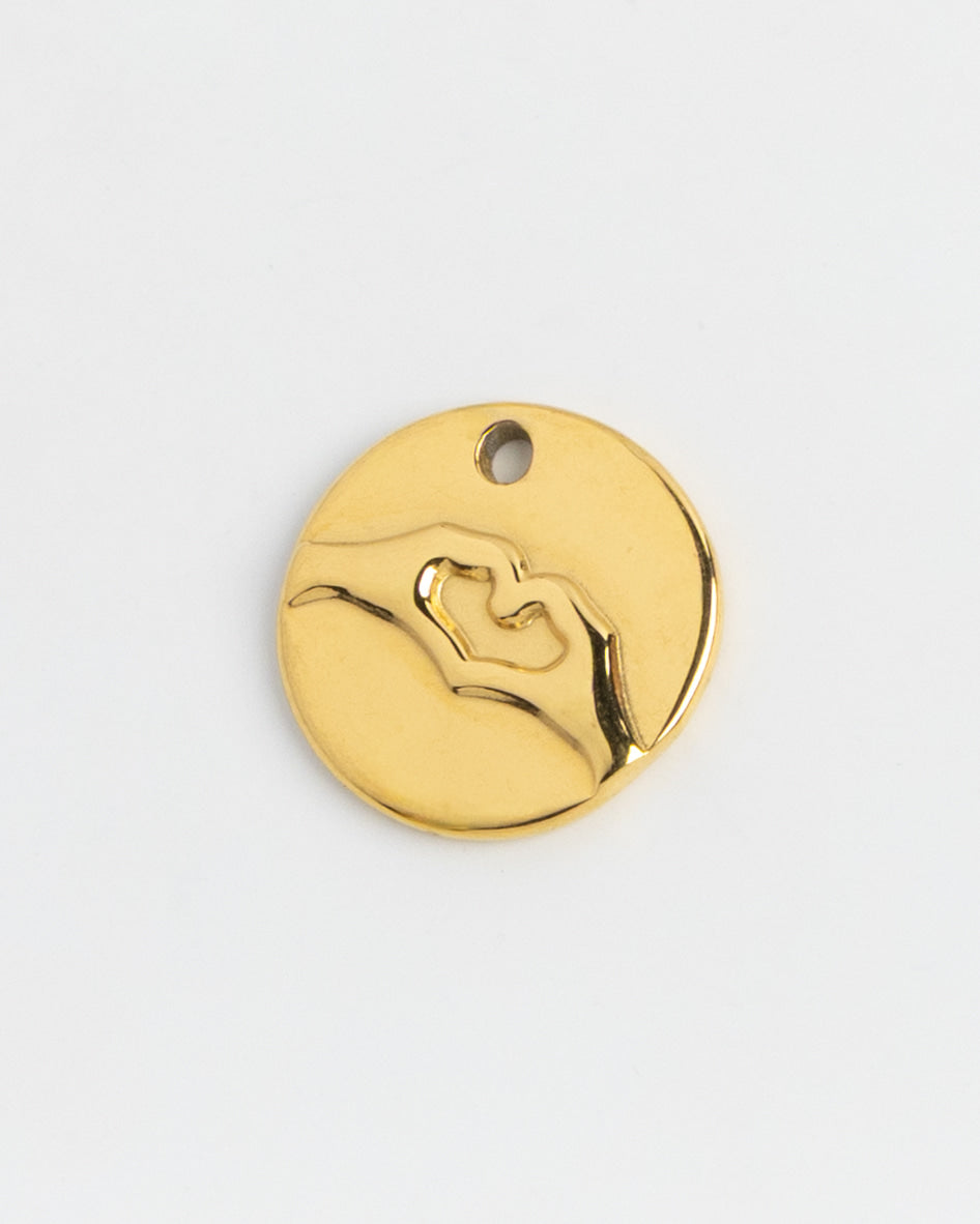 Gold Charm Hand Heart