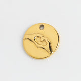 Gold Charm Hand Heart