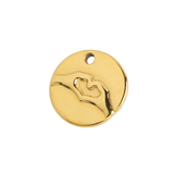 Gold Charm Hand Heart