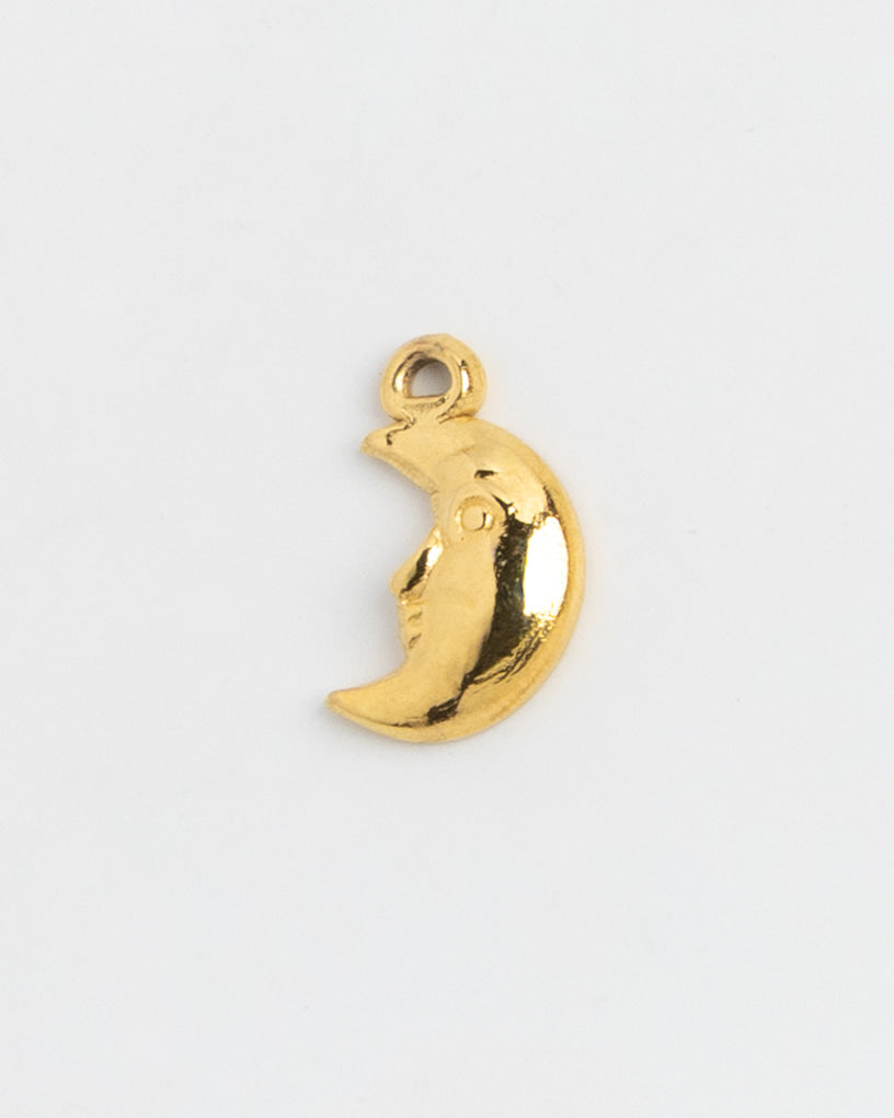 Gold Charm Moon Face