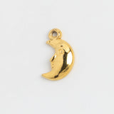 Gold Charm Moon Face