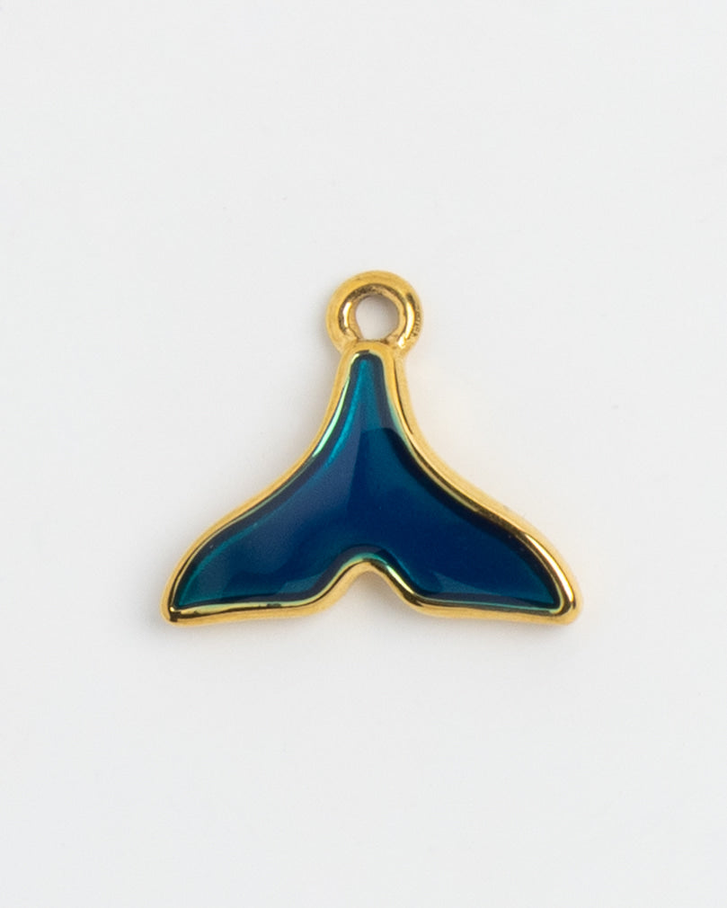 Gold Charm Whale Tail