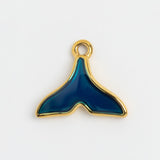 Gold Charm Whale Tail
