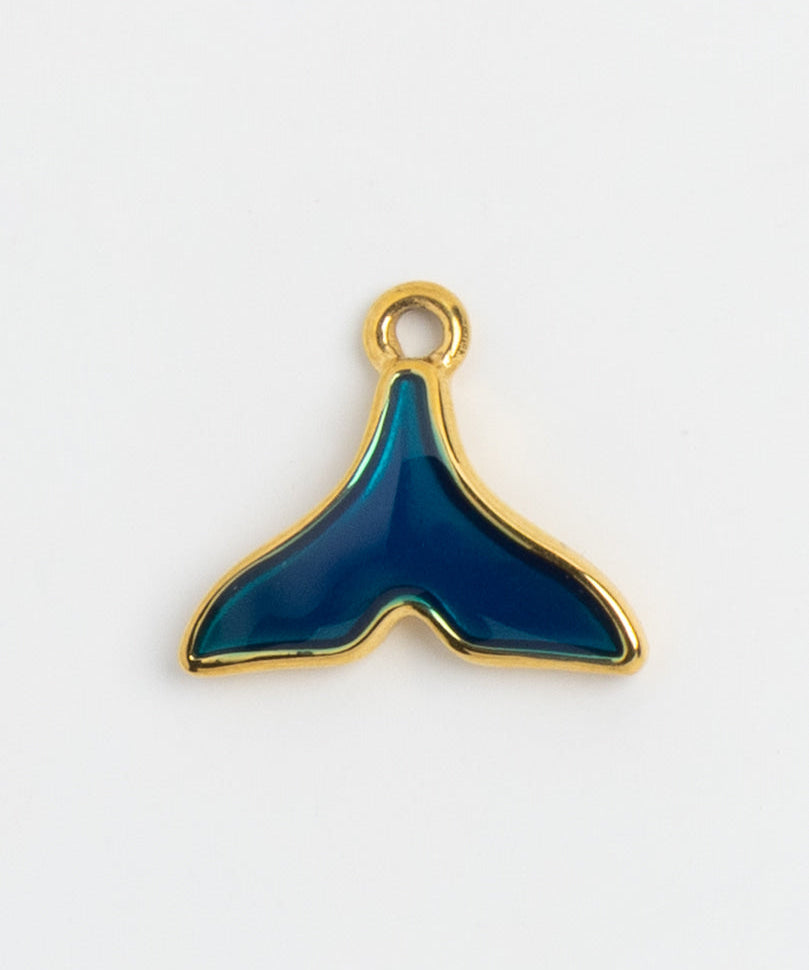 Gold Charm Whale Tail