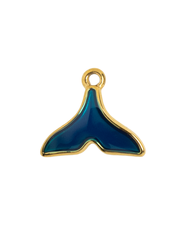 Gold Charm Whale Tail