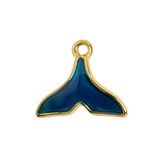 Gold Charm Whale Tail