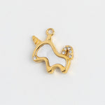 Gold Charm Pearl Unicorn