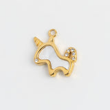Gold Charm Pearl Unicorn