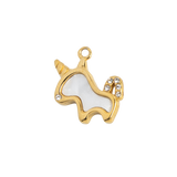 Gold Charm Pearl Unicorn