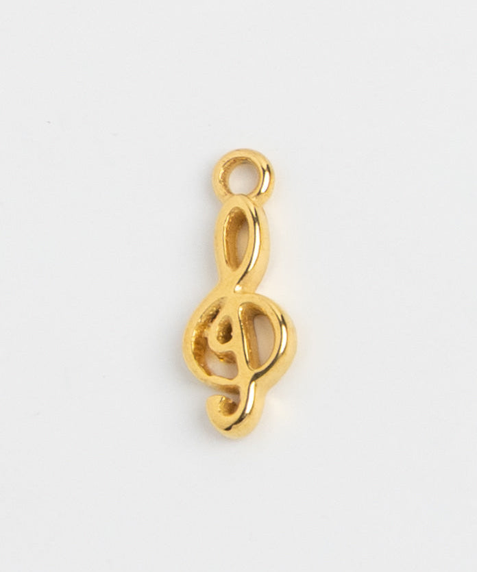 Gold Charm Treble Clef