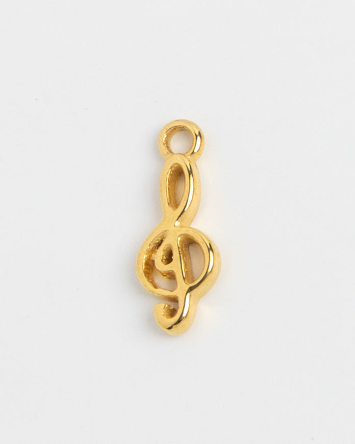 Gold Charm Treble Clef