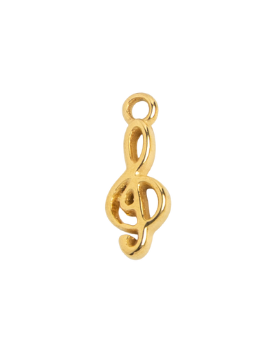 Gold Charm Treble Clef