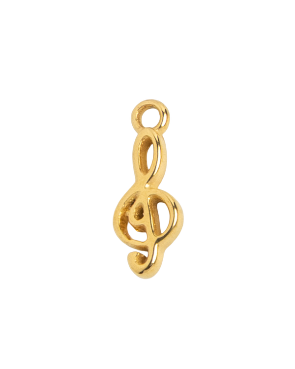 Gold Charm Treble Clef