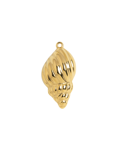 Gold Wide Shell Charm