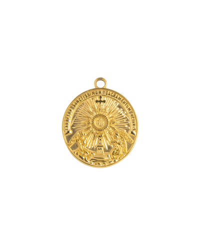Gold Charm Holy Sacrament Medal