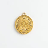 Gold Charm Holy Sacrament Medal