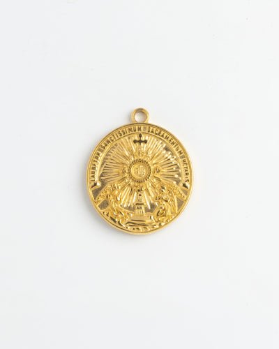 Gold Charm Holy Sacrament Medal