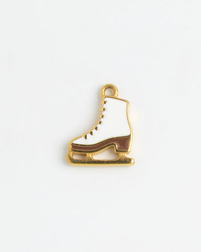Gold Charm Ice Skate