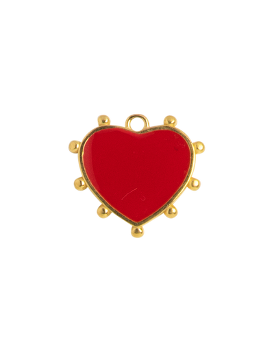 Gold Charm Red Heart II