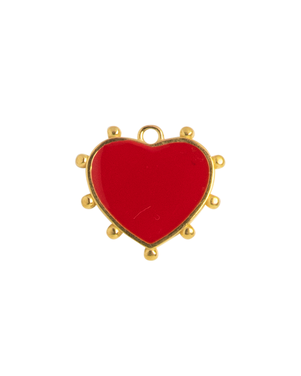 Gold Charm Red Heart II