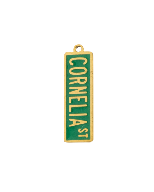 Gold Charm Cornelia St Sign