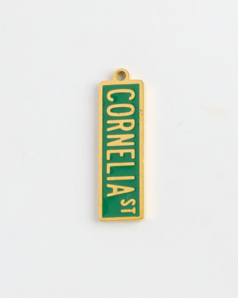 Gold Charm Cornelia St Sign