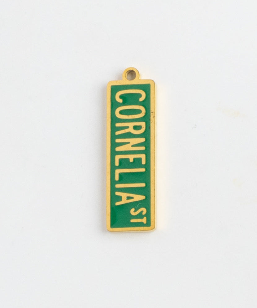 Gold Charm Cornelia St Sign