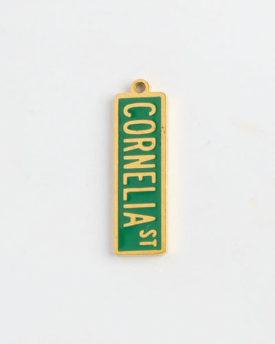 Gold Charm Cornelia St Sign