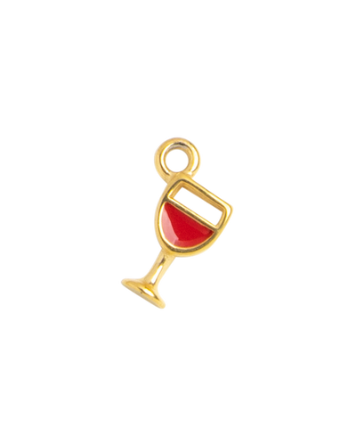 Gold Charm Wine Glass