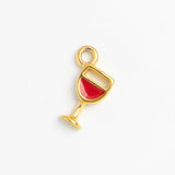 Gold Charm Wine Glass
