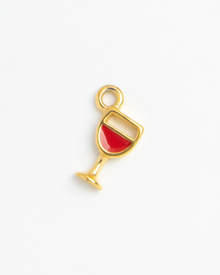 Gold Charm Wine Glass