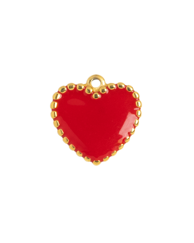 Gold Charm Red Heart III