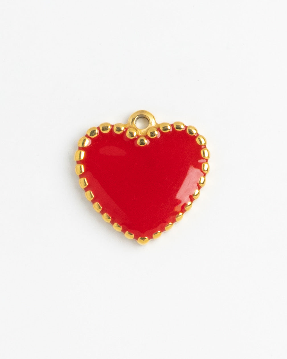 Gold Charm Red Heart III
