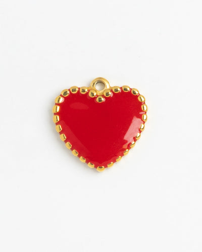 Gold Charm Red Heart III