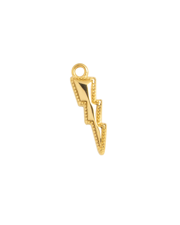 Gold Charm Lightning Bolt