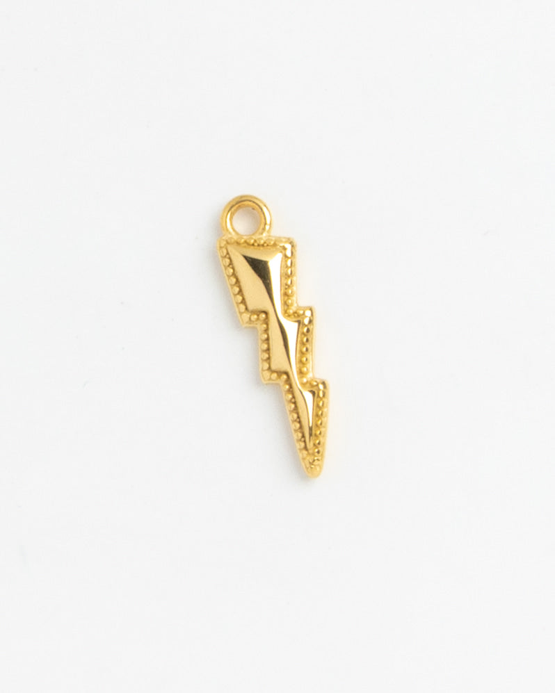 Gold Charm Lightning Bolt