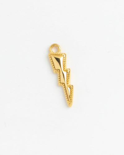 Gold Charm Lightning Bolt