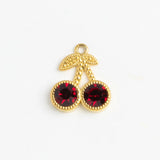 Gold Charm Crystal Cherries