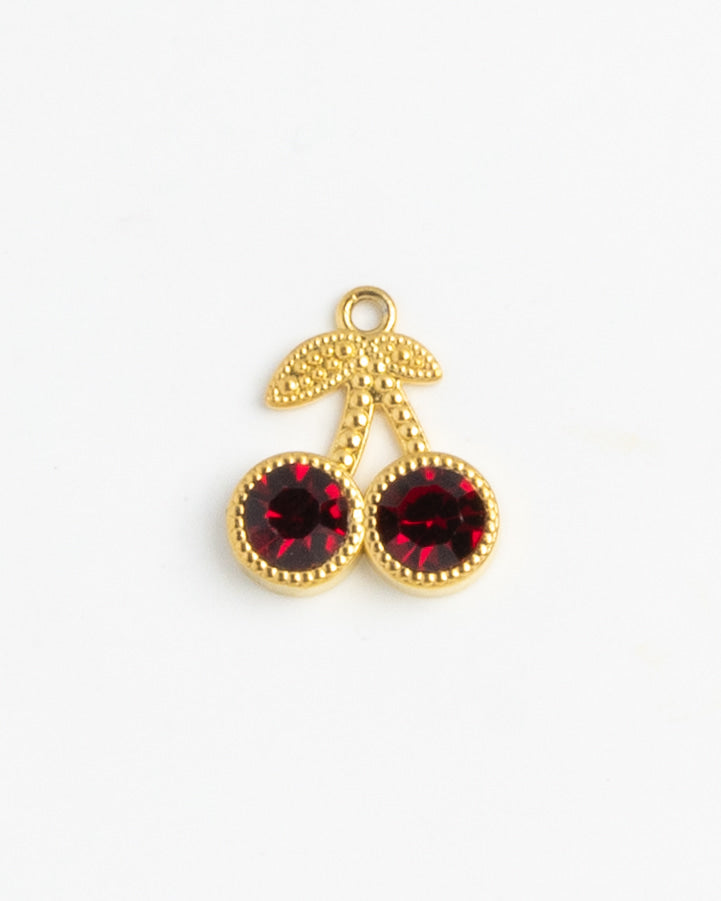 Gold Charm Crystal Cherries